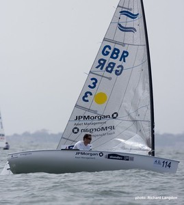 Ben Ainslie -  Qingdao Test Event 2007 © Richard Langdon /Ocean Images http://www.oceanimages.co.uk
